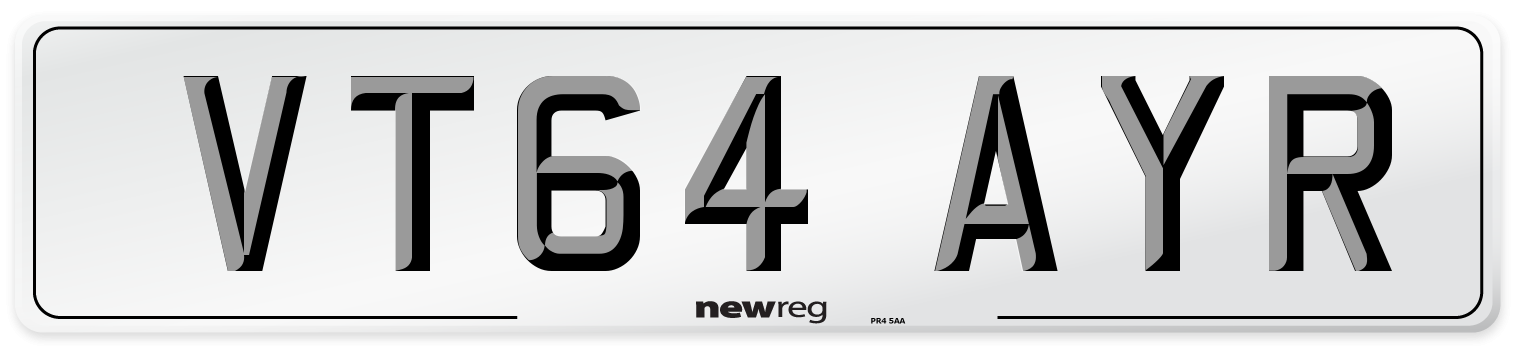 VT64 AYR Number Plate from New Reg